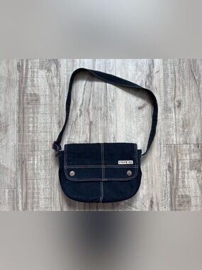 Vintage 90s y2k Roxy Black corduroy shoulder purse Bag